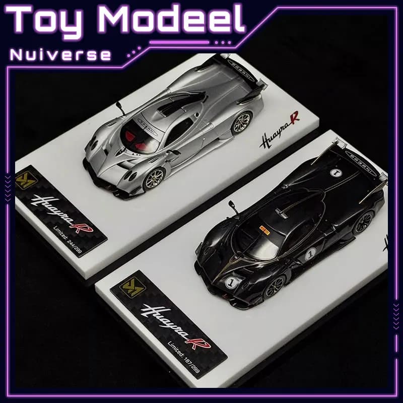 DMY 1:64 Pagani Huayra R Modellino in Resina ad Alta Definizione, Veicolo da Collezione, Giocattolo Espositivo per Ragazzi, Regalo Perfetto