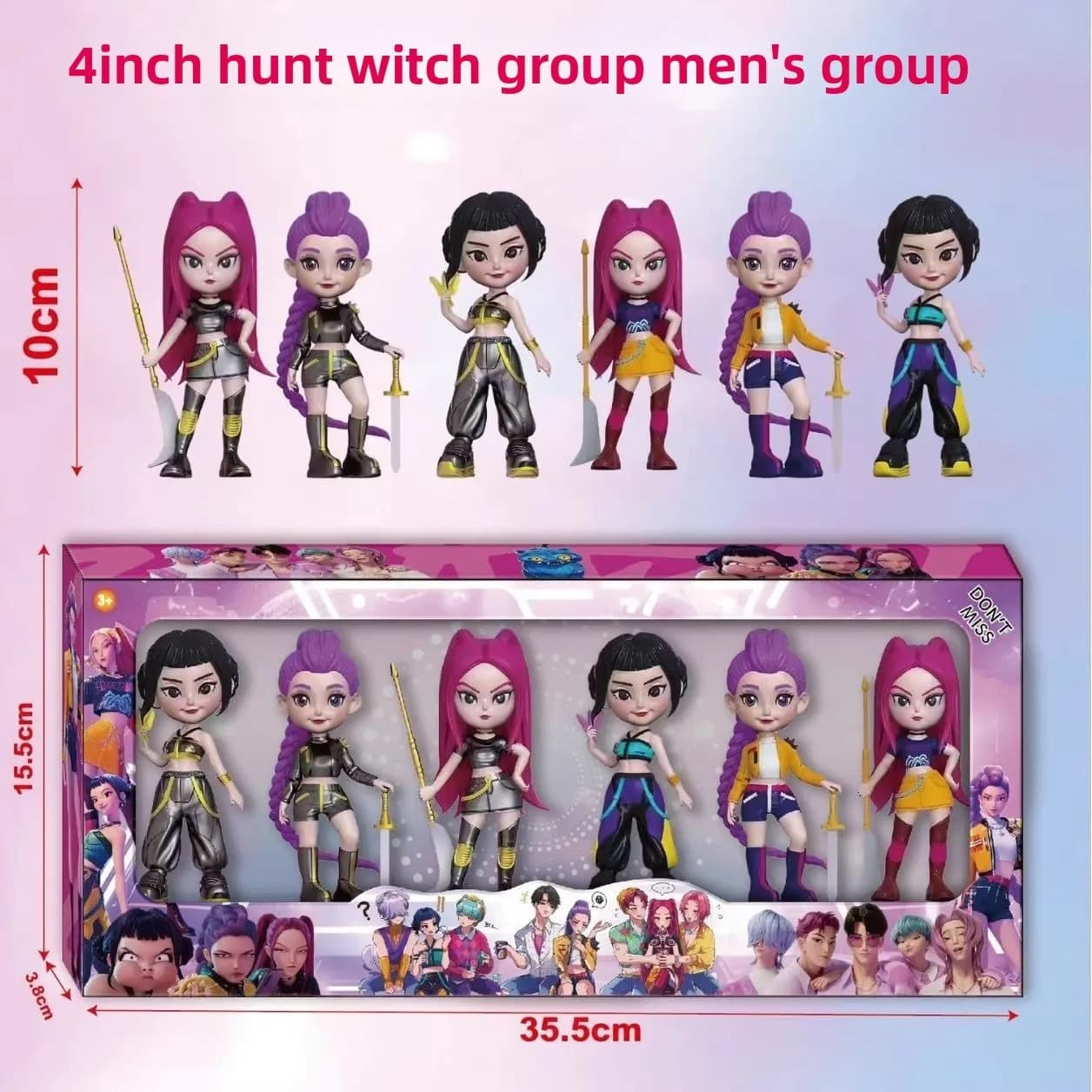 2026 Hot Anime Kpop Devil Hunter Rumi Zoe Mira Anime Statuette da Collezione in PVC per Scrivania, Regalo per Bambini