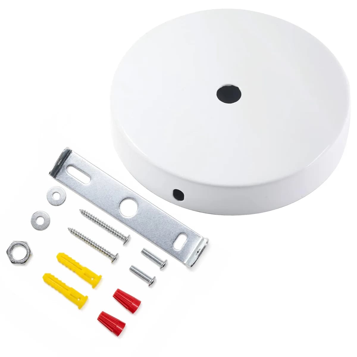 JOYINLED Ceiling Plate Round 10cm Black White Lighting Accessories for Pendant Lamp Ceiling Lamp DIY Lock Wire Lamp Base