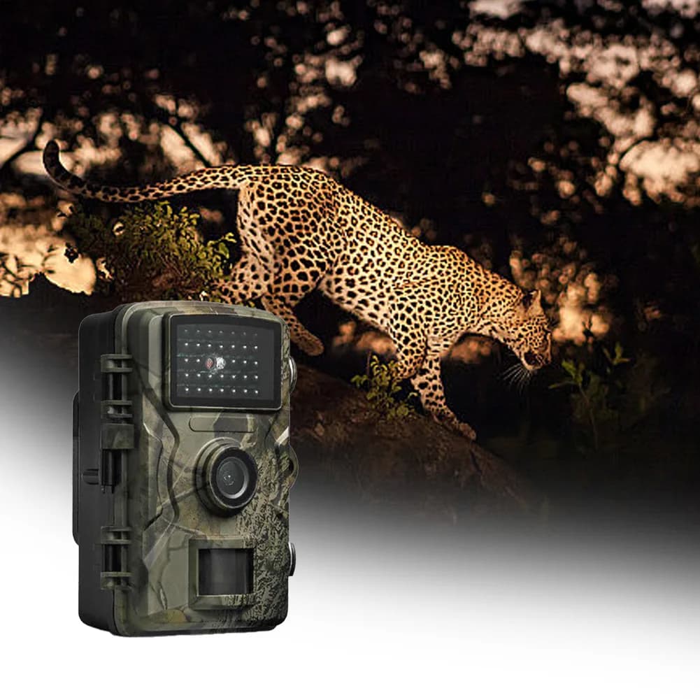 Fotocamera da Caccia Impermeabile con Sensore di Movimento, Visione Notturna a Infrarossi, Telecamera di Sicurezza per Esterni, Trappola Fotografica per Fauna Selvatica
