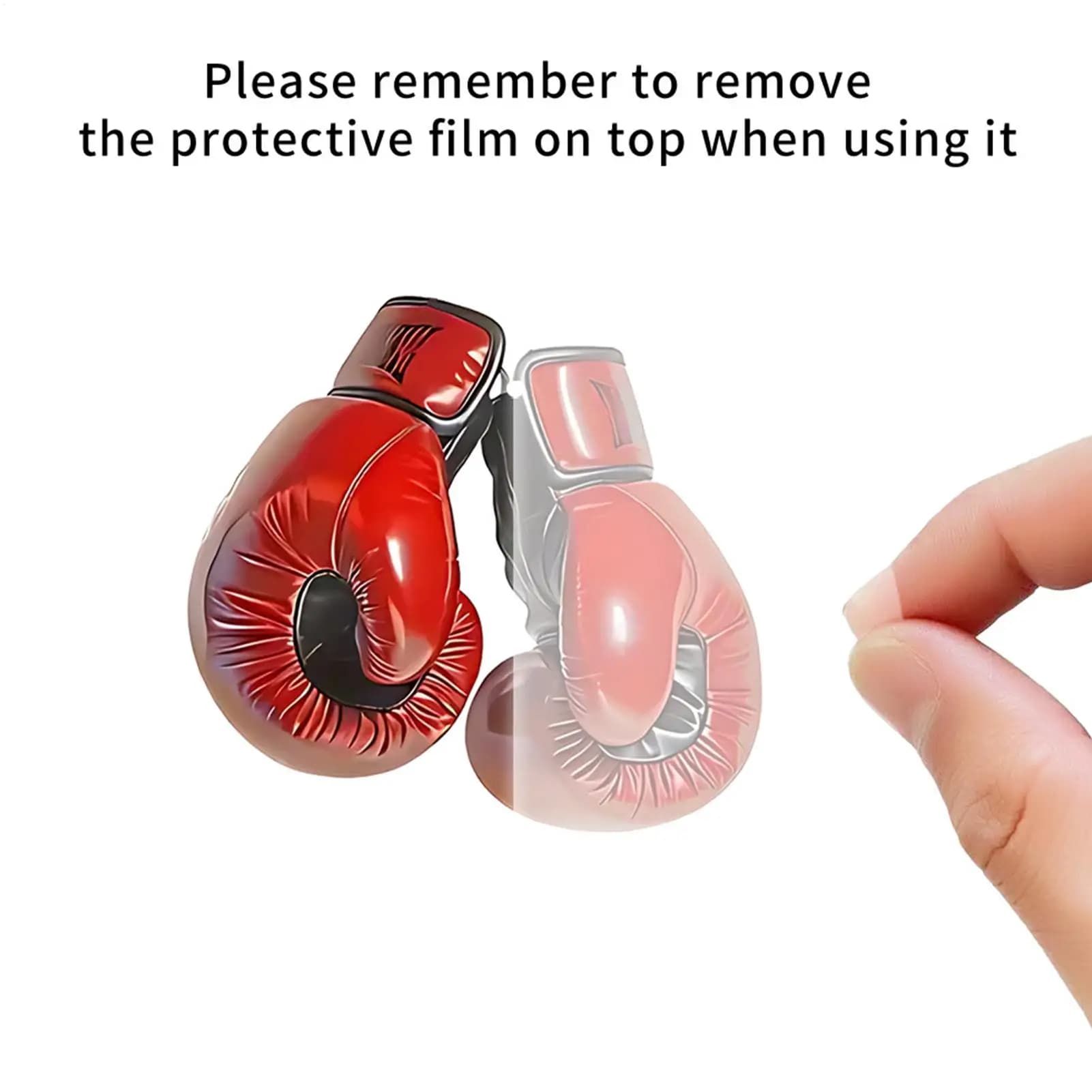 2D Boxing Glove Keychain Red Punching Mitten Pendant Creative Acrylic Bag Charm Portable Boxer Keyring for Women Men