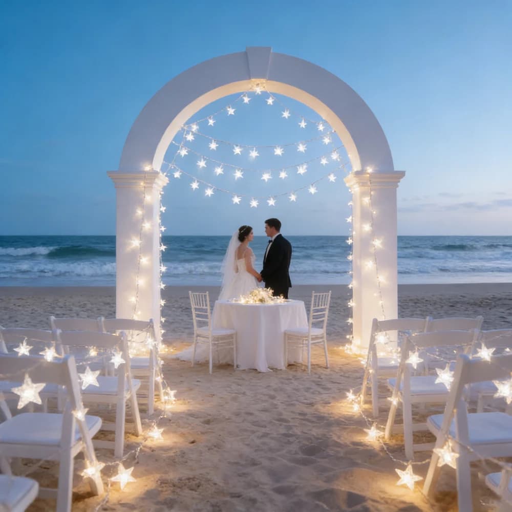 Luci a Stringa LED, Catena di Luci a Stella, Ghirlande Luminose, Luci Fatate per Feste, Casa, Matrimoni, Compleanni, Decorazioni da Giardino, Luci da Esterno