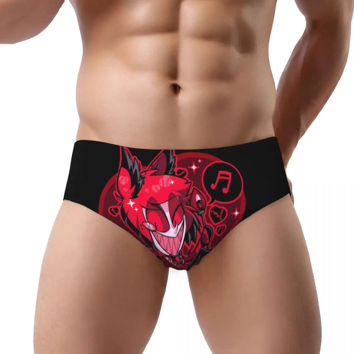 Biancheria intima elasticizzata traspirante da donna con mutandine brevi per hotel di animazione del programma televisivo Hazbins personalizzato