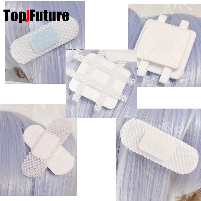 Y2K Ragazza Harajuku Gotico Primitivo Sottocultura Serie Medica Varie capsule di benda in rete colorata Fermaglio per capelli Fermagli per capelli Forcina