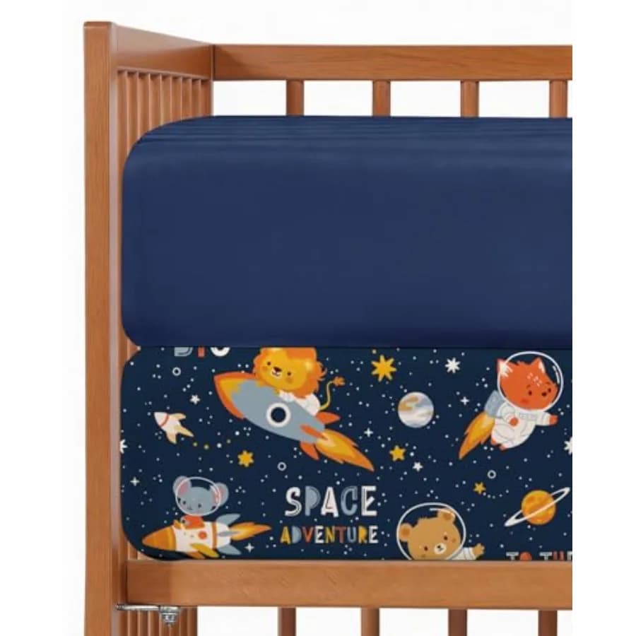 2- Sheets Fitted - Sheets for ad Mattress - Stretchy Soft Microfiber ard Beddig - Toddler Bed Cover Boys and Girls - Easy-Fit,