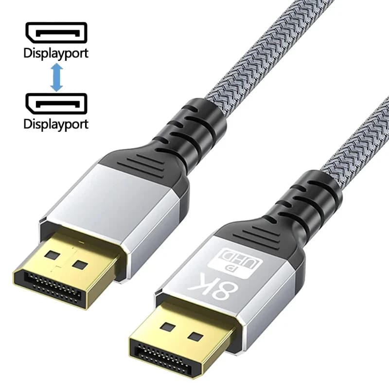 Cavo DisplayPort 1.4 8K Cavo di prolunga DP Cavi video 4K a 144 Hz ad alta velocità Connettore DP 1.4 maschio-maschio UHBR 10 Display Port
