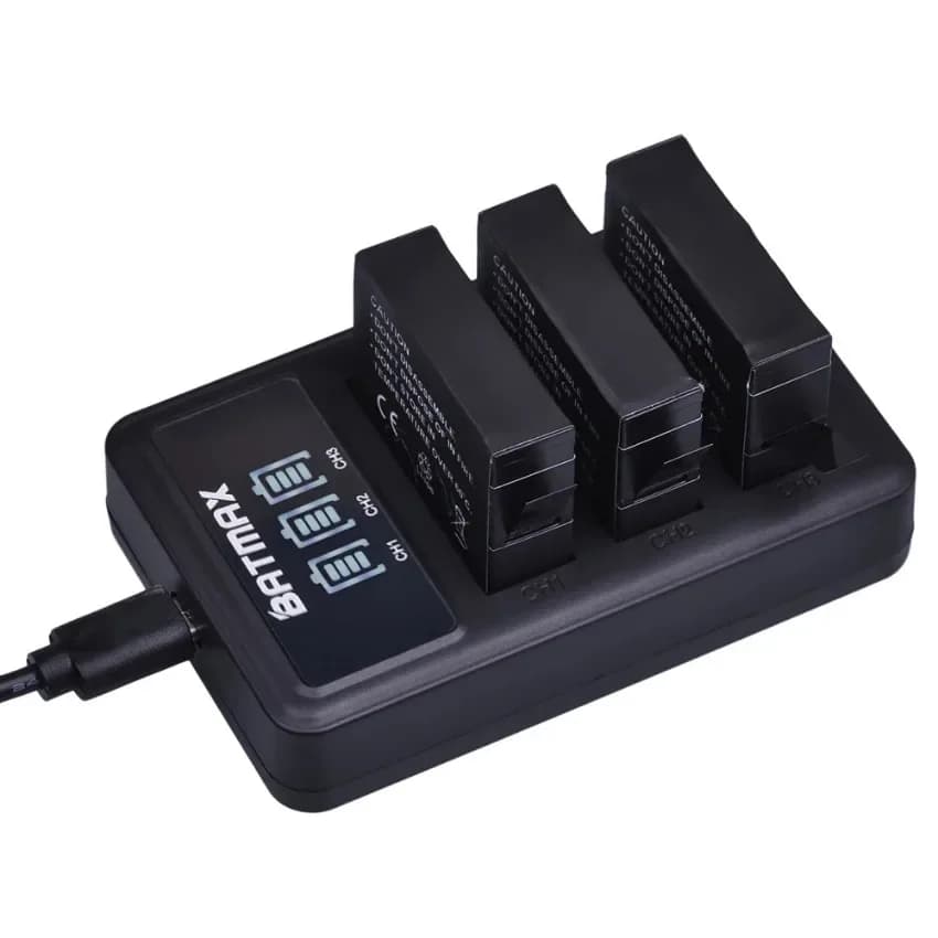 Batteria Li-ion 1680mAh per Gopro Hero 4 con Caricatore USB LED per GoPro HERO4 GoPro AHDBT-401 Action Camera