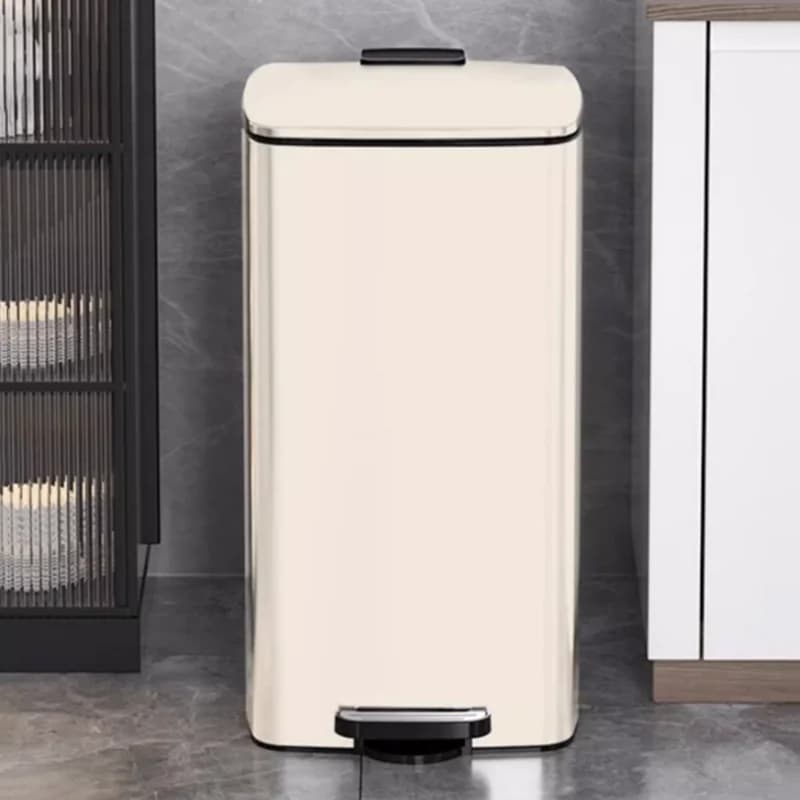 Cestino per Rifiuti Senza Contatto, Bidone per Ufficio e Bagno, Contenitore in Acciaio Inox Integrato, Grande Contenitore per Rifiuti Alimentari e Riciclaggio