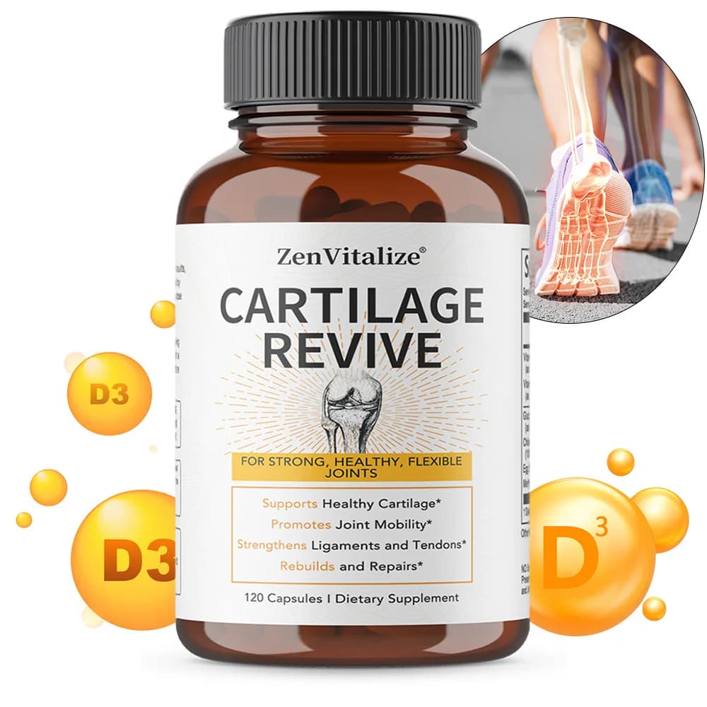 Capsule di integratori per la rigenerazione della cartilagine con glucosamina, MSM, vitamina D3, C - Supporto articolare, antiossidante, migliora la flessibilità