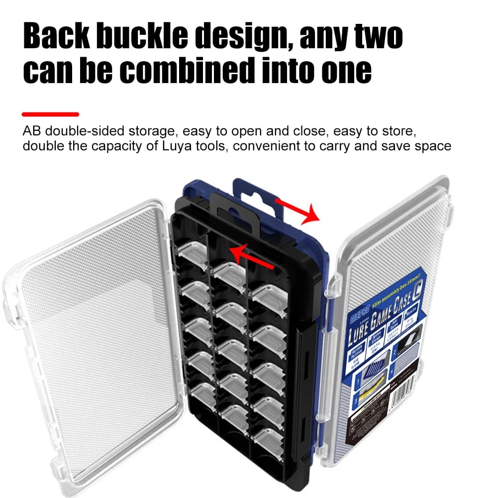 20/10PCS Fishing bait box Waterproof bait boxes Slurry hooks for baits Adjustable shockproof partition Fishing gear accessories