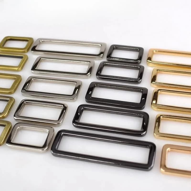 10-50Pcs Square Metal Buckle for Bag Strap Webbing Shoes Clasp Belt Ring Buckles Dog Collar Hook Loop DIY Handbag Accessories