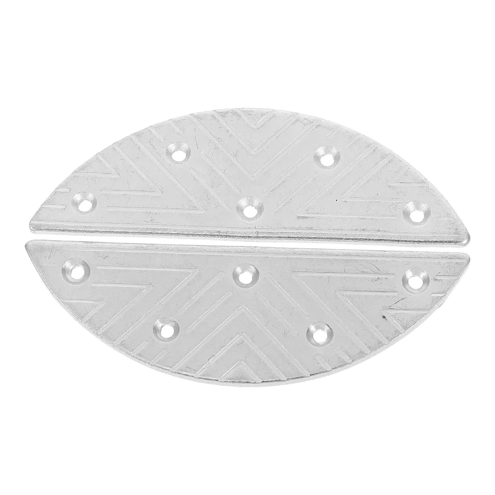 1 paio di piastre per tallone in metallo resistenti all'usura, kit di riparazione della suola e viti, cuscinetti per la protezione del tallone della scarpa per stivali da uomo, piastre di riparazione del tallone a mezza luna