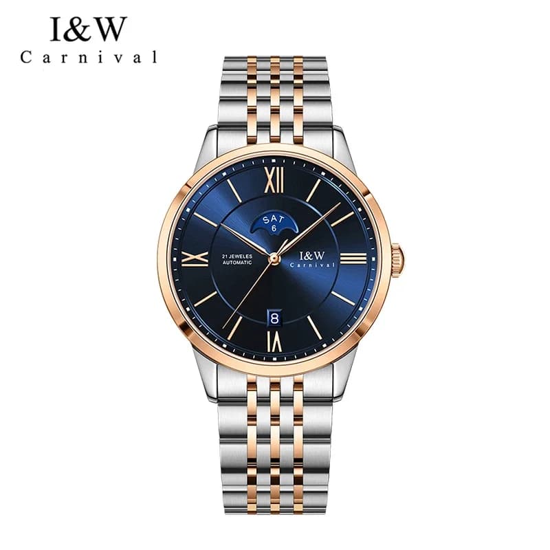 IW Carnival Male Mechanical Wrist Watches Automatic Movement Sapphire Mirror Simple Business Style Waterproofing Watch For Men