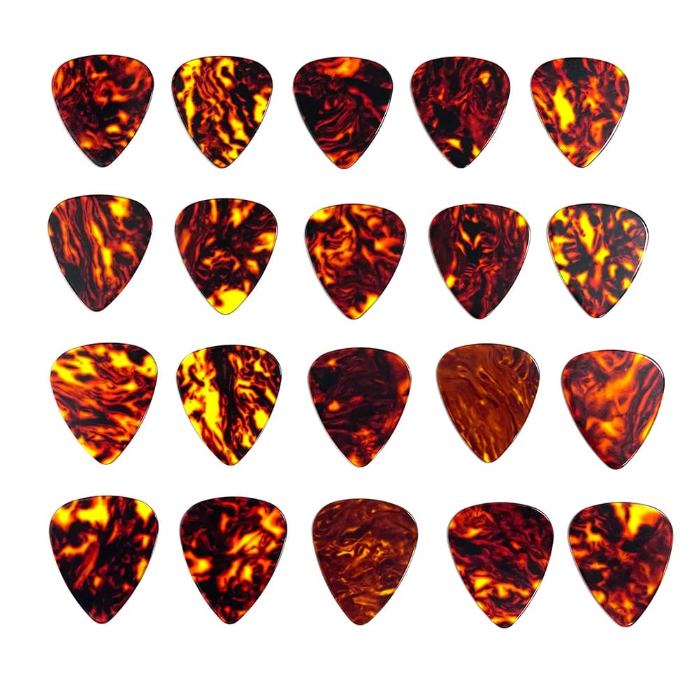 100pcs/lot 0.71mm Brown Tortoise Celluloid Guitar Picks Standard Plectra