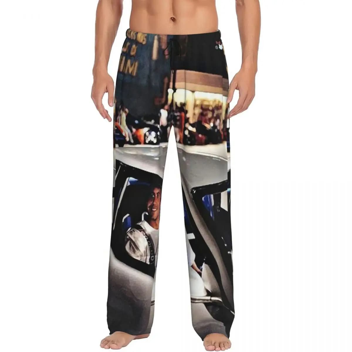 Pantaloni da pigiama personalizzati Paul Walker veloci e furiosi da uomo, pigiami da notte, pantaloni da salotto con tasche
