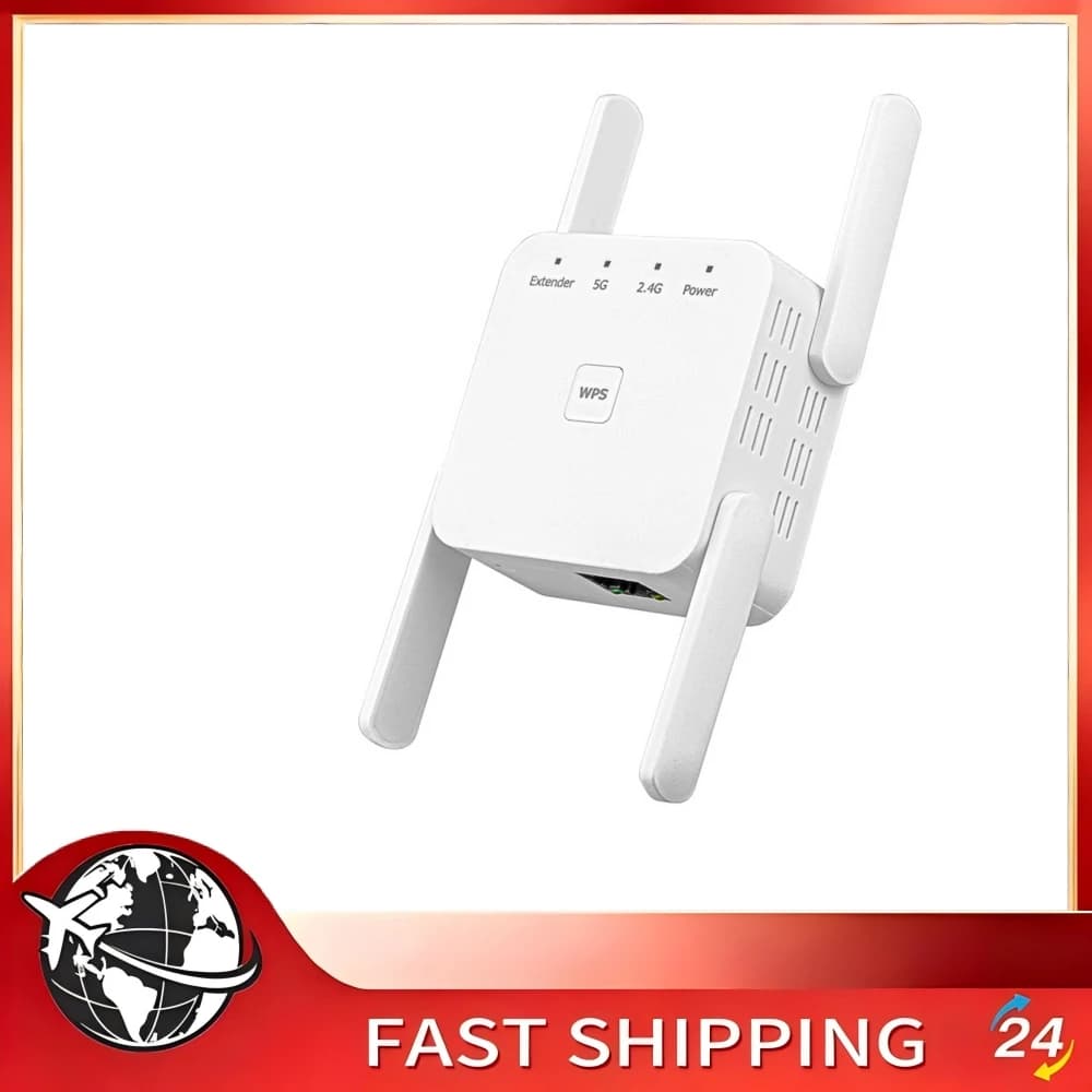 1200M Repeater WiFi Range Extender Network Port Wall Plug Wireless Relay 1200M Dual Frequency WiFi Range Extender WiFi Booster