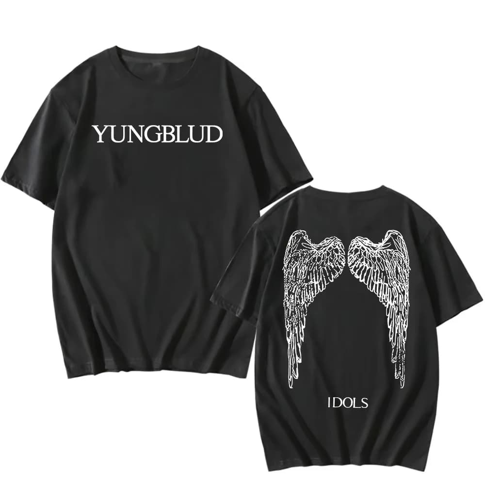 YUNGBLUD Idols Zoom T-shirt in cotone Hip Hop Unisex Streetwear Cantante Estate Morbida uomo Donna Top Tee Allentato Casual Trendy Harajuku