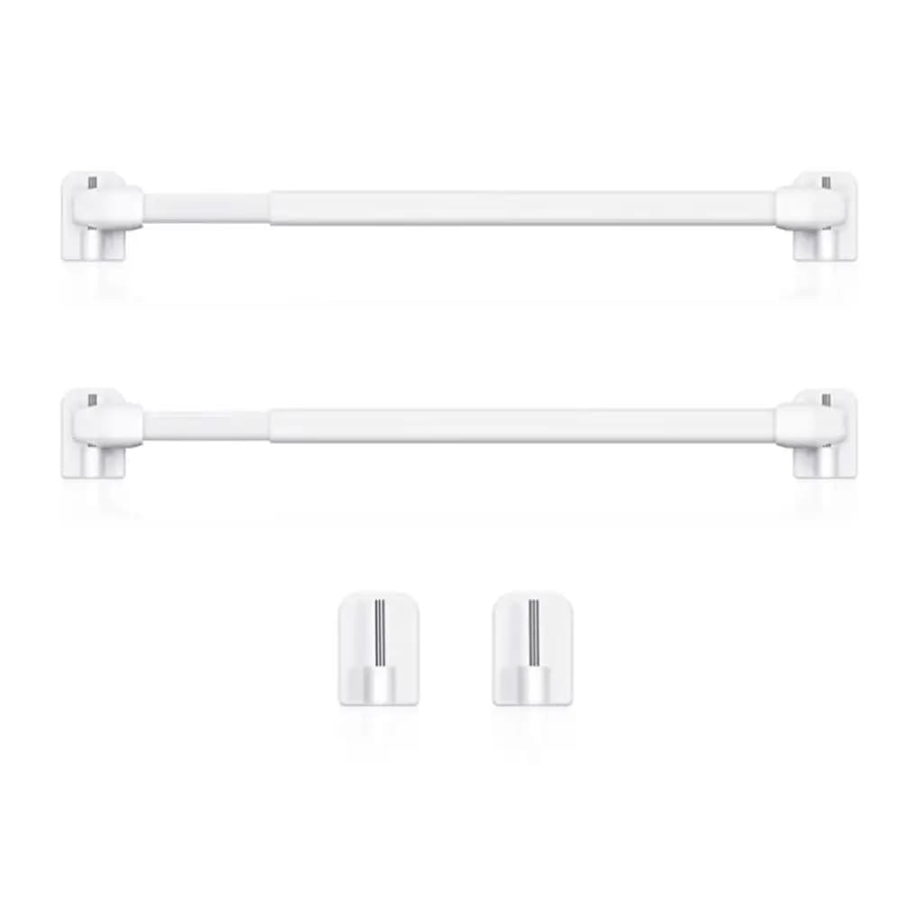 2-piece adjustable curtain rod, telescopic door for window, cupboard, wardrobe bracket, without drilling rod for home