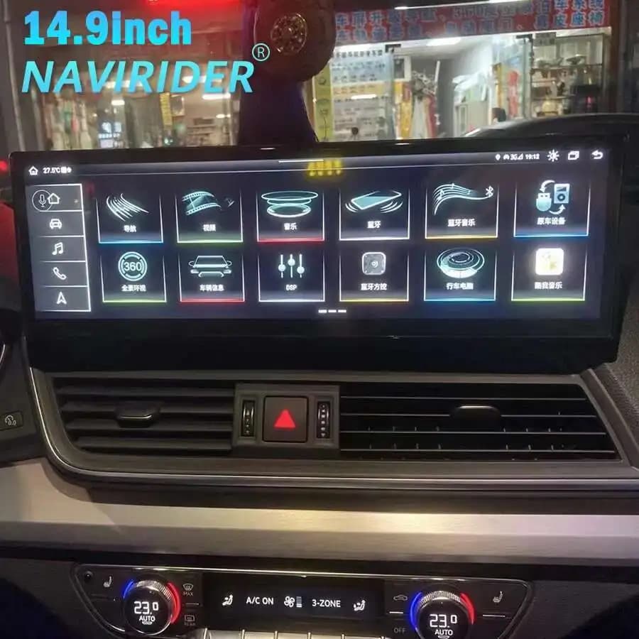 14.9" Car Radio For Audi Q5 Q5L Sq5 2018 - 2020 Wireless CarPlay Android Auto Car Multimedia Video Player Head Unit Stereo GPS