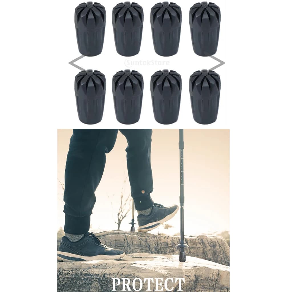 Rubber tips for walking sticks for hiking protection for trekking poles for climbing equipment on the trail