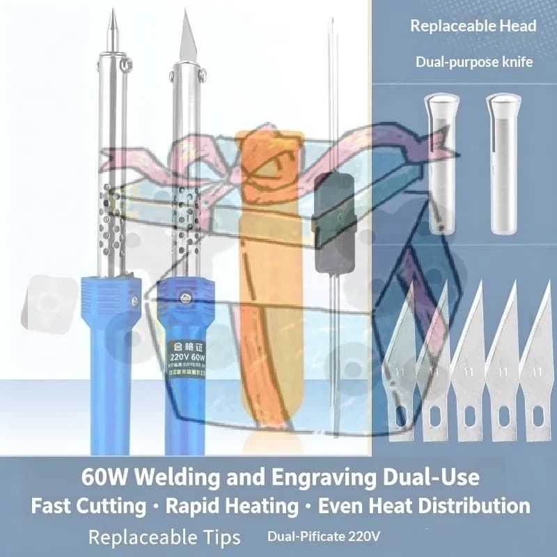 【CCA】1/3/8/9Pcs/set Electric Hot Knife Cutter Tool Kit With Soldering Iron For Carving Plastic Vinyl US EU Plug