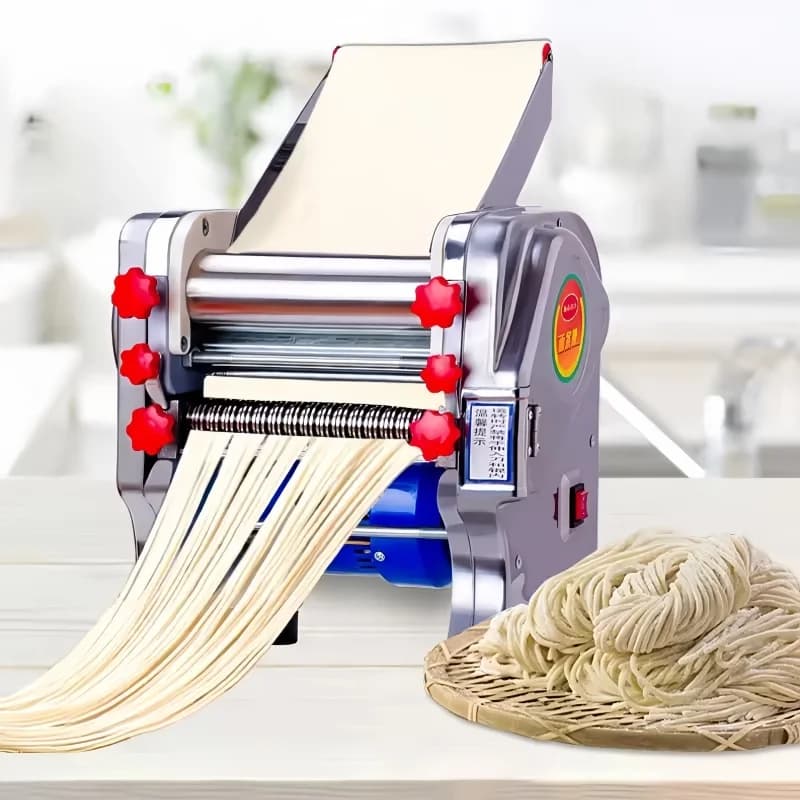 Macchina Elettrica Domestica per Pressare la Pasta in Acciaio Inox, Macchina Multifunzionale per Fare la Pasta e Arrotolare i Noodles