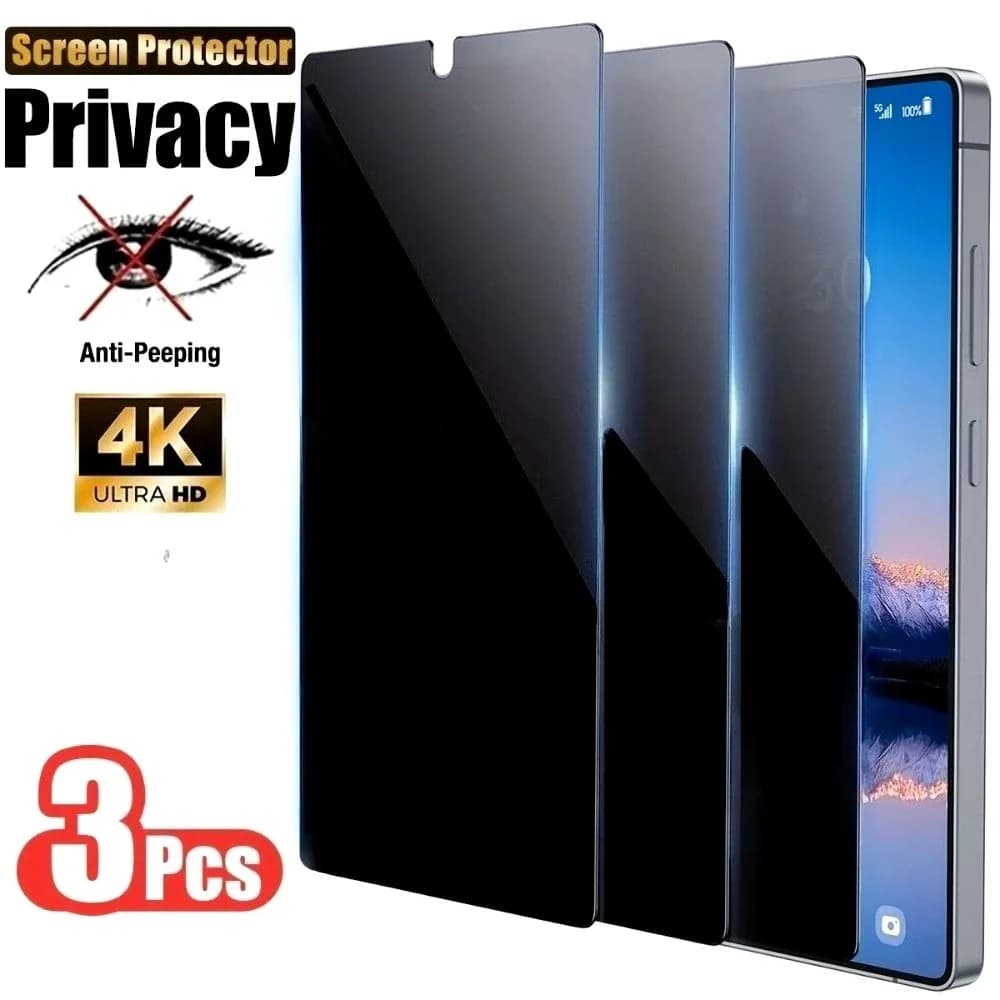 3 Pezzi Protezione Schermo Anti-Spia per Samsung Galaxy S26 S25 S24 Ultra S23 S22 S21 Plus S25 S24 FE Vetro Satinato Anti-Graffio