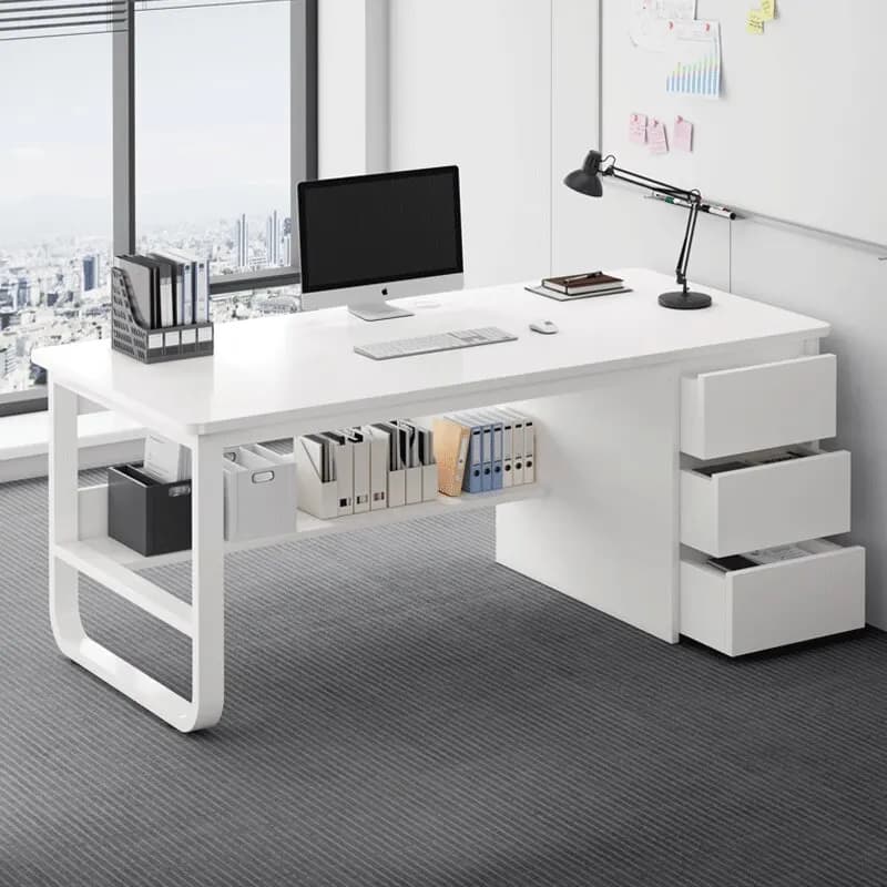 Bedroom Computer Desk Desktop Desk Chair Combination With Drawers Office Desks White Gaming Workstations Escritorio Furniture