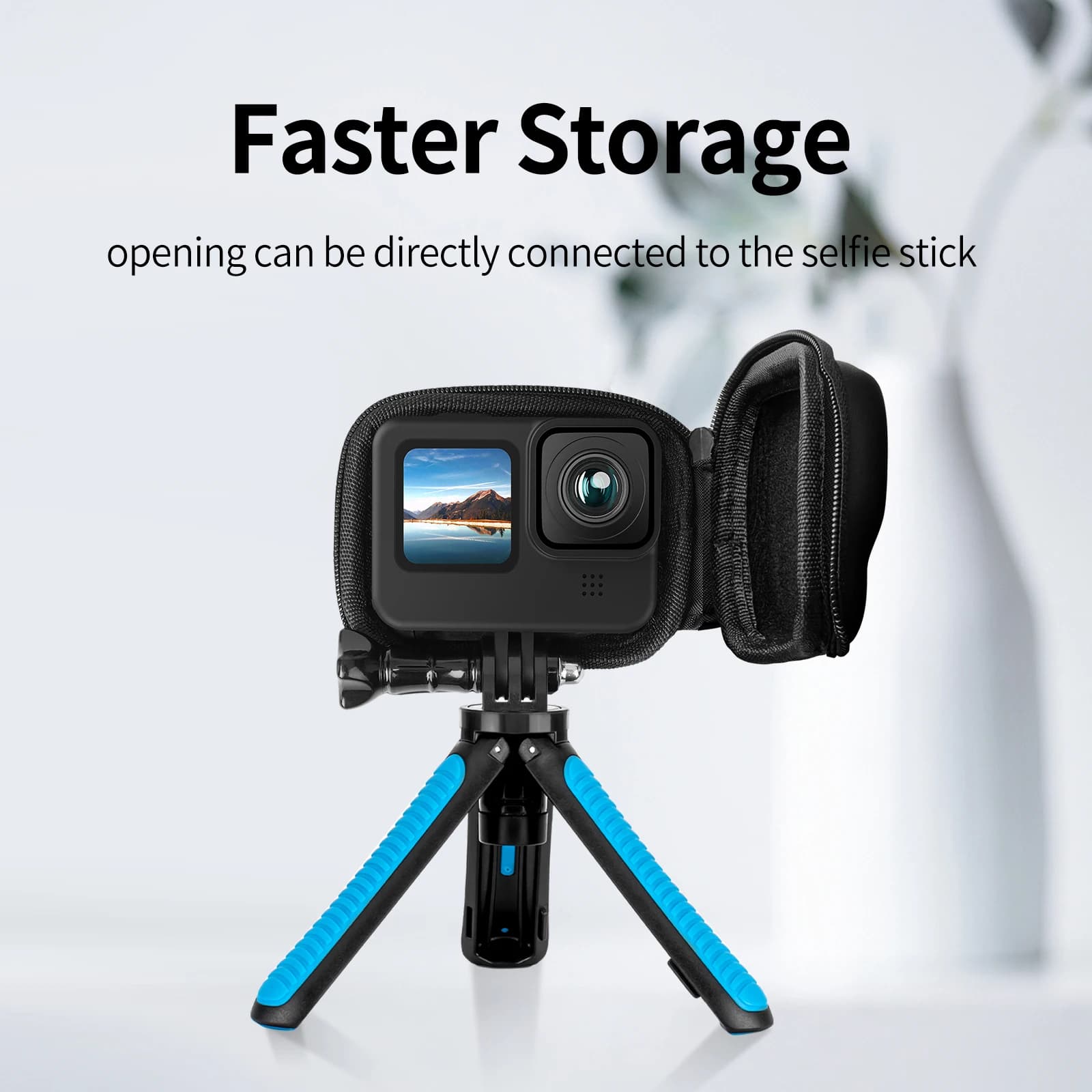 TELESIN Mini EVA Protective Case for GoPro 12 Hero 12 11 10 9 Black Action Camera Waterproof Box Mount Go Pro Accessories