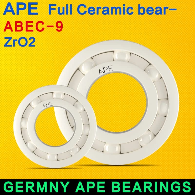 1 pz germania APE full ceramic bearing 6800 6801 6802 6803 6804 6805 6806 -2RS ABEC-9 ZrO2 all ceramic ball of Zirconia