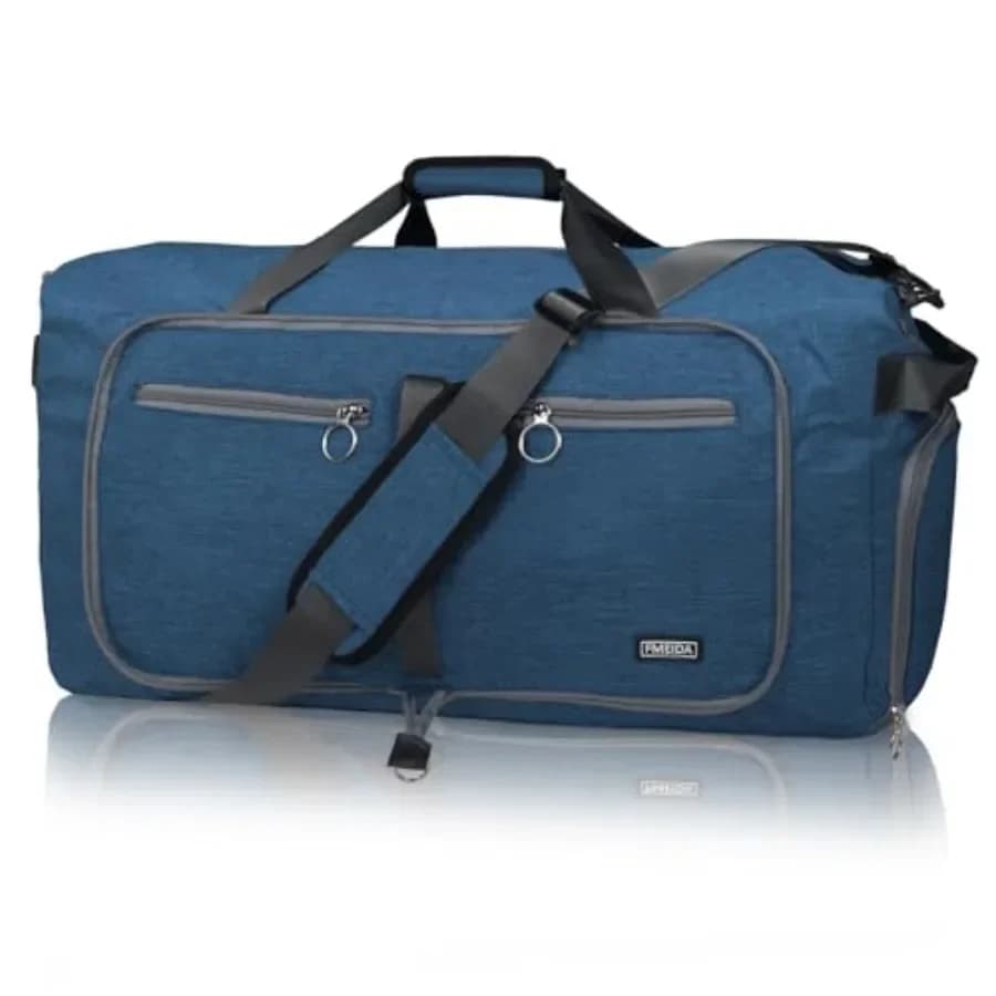 Borsa da viaggio da 65 litri con scomparto per scarpe, borse da viaggio pieghevoli per uomo e donna, borsa da viaggio grande e ripiegabile, idrorepellente e