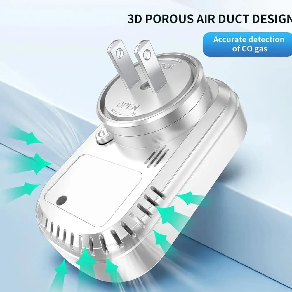 High Sensitivity Carbon Monoxide Detector Large Screen Real Time Monitoring CO Monoxide Alarm Portable CO Monitor Garage