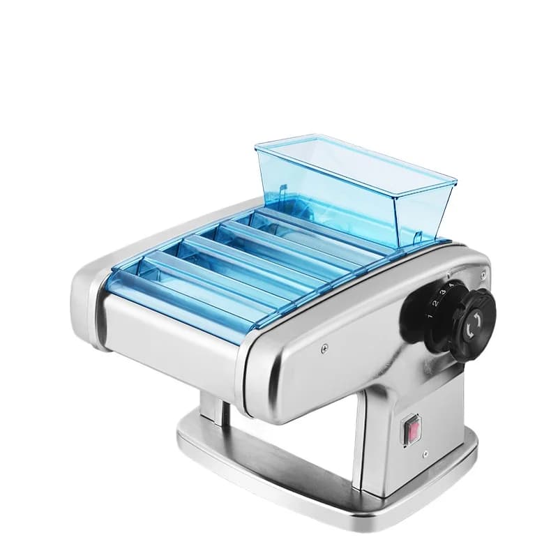Macchina Elettrica per Stendere la Pasta in Acciaio Inox, Multifunzione per Spaghetti, Ravioli e Noodle