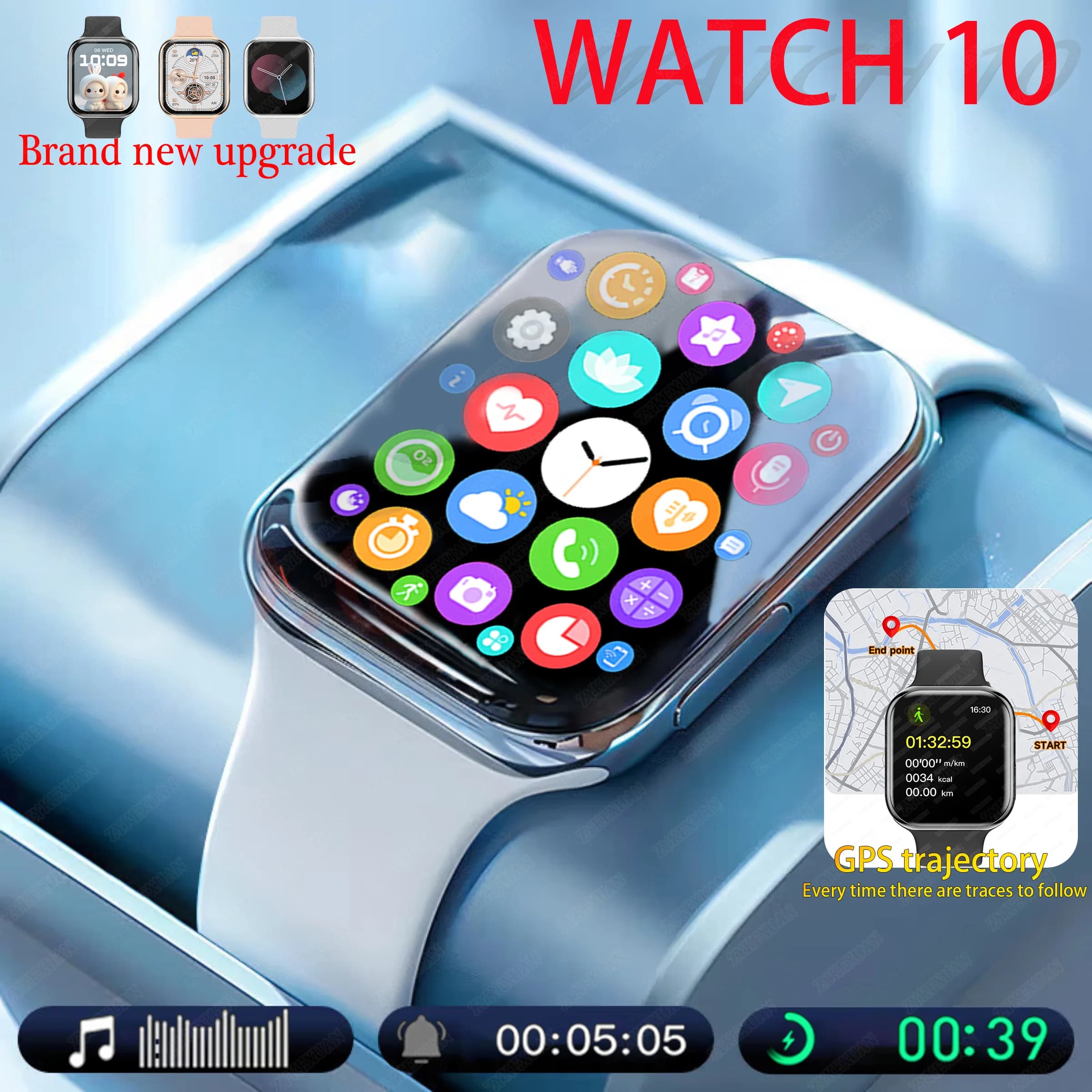 2025 New Series IW10 Watch 10 GPS Track Watch Full Watch of Women's Men Bluetooth Call Sport Waterproof SmartWatch For Android IOS