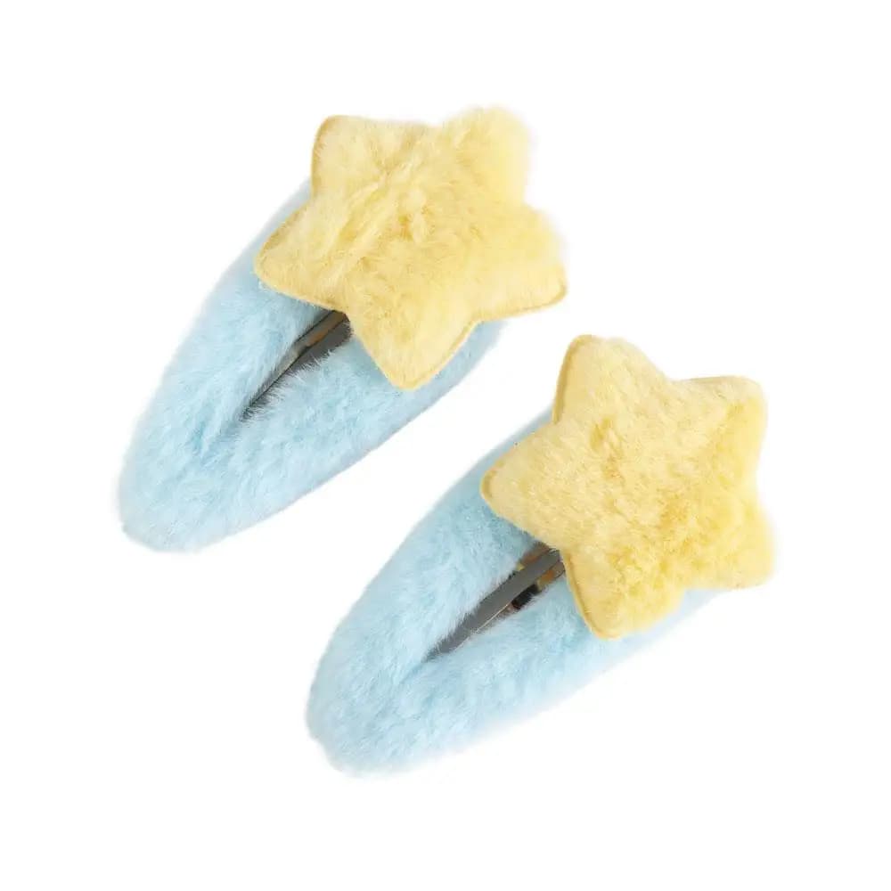 Trendy Minimalist Style Plush Star Hair Clip Ornament Hair Accessories Plush BB Hairpins Headdress Sweet Fluffy Barrettes Ladies