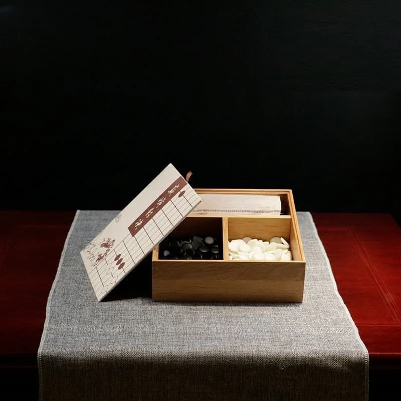 Go set scatola degli scacchi in legno massello con stampa in lino per studenti entry-level Go Yongchang quaderni e generosi