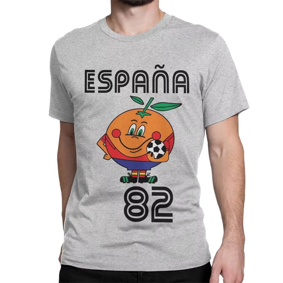Naranjito T Shirt Men Women's T-Shirt Crewneck Espana 82 Spain Mascot 1982 Soccer Football Tee Shirt Clothing Plus Size
