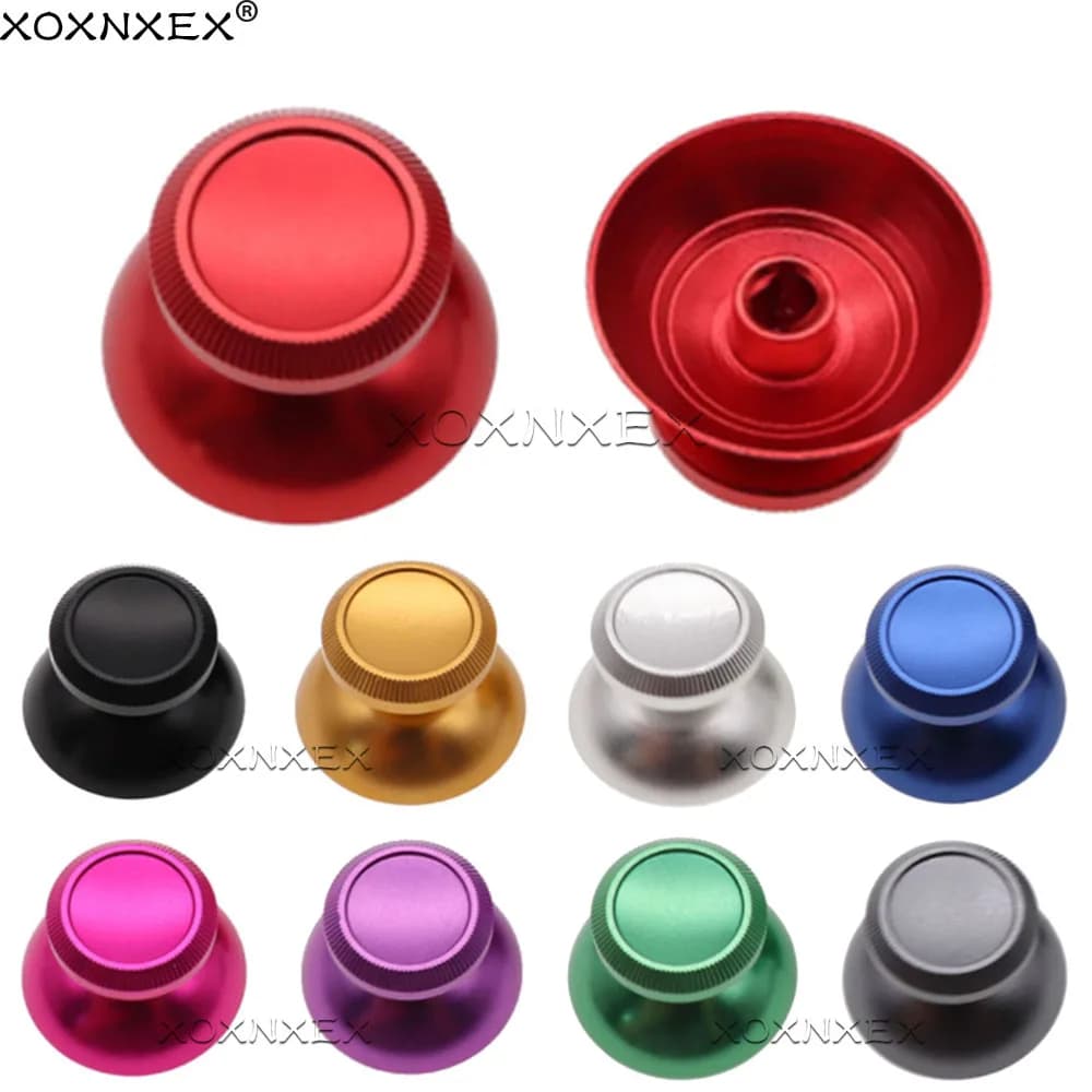 XOXNXEX 2 pz Metallo Joystick Grip Cap Analogico Thumb stick Copertura Per PS4 Xbox One Gamepad Controller levetta di Ricambio