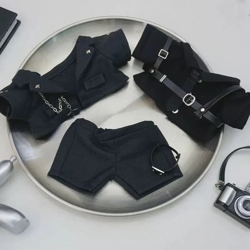 Abito per bambole in cotone da 20 cm, elegante e alla moda, stile agente d'élite, set di vestiti per bambole senza attributi, set di ricambio per vestiti per bambole