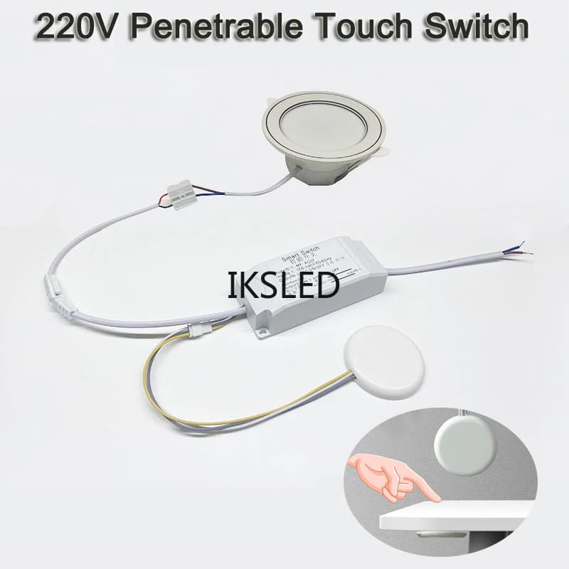 110-220V Interruttore del sensore tattile in legno Interruttore penetrabile Interruttore di controllo del sensore LED per illuminazione a LED per casa intelligente 220V