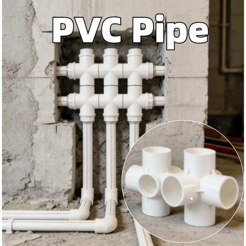 1 pz Connettore per Tubi in PVC Bianco 20/25/32/40/50mm, Raccordo Dritto, Gomito, a T, a Croce, Adattatore per Tubi dell'Acqua, Raccordo a 3/4 Vie per Tubo da Giardino