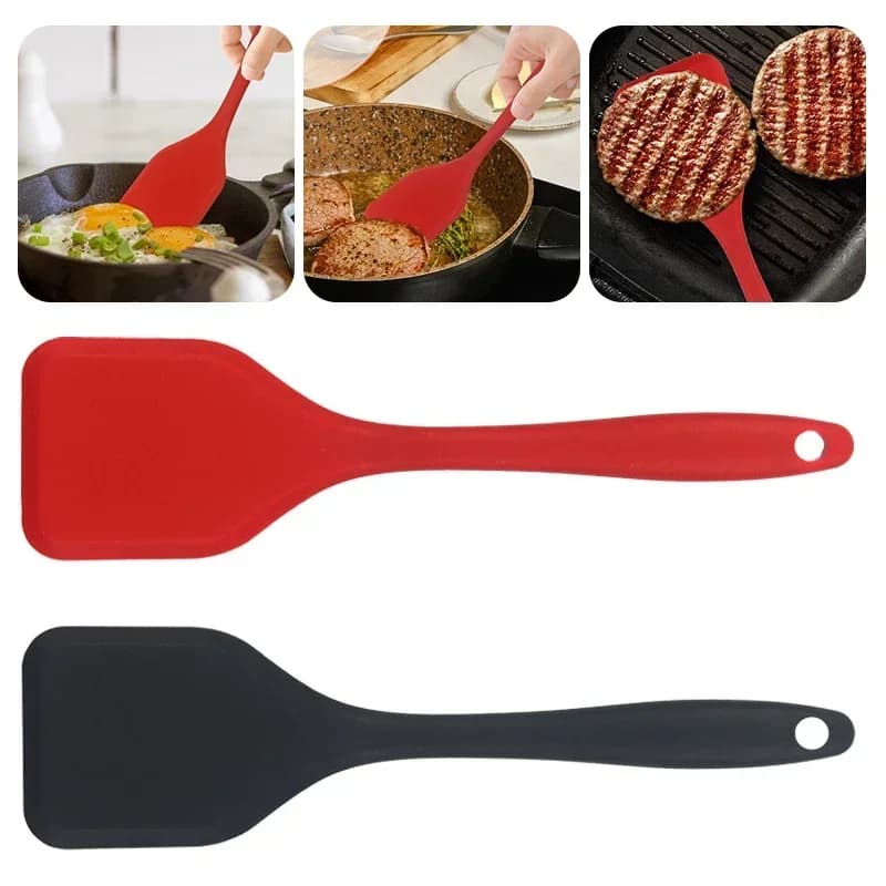 1 pcs Silicone Fish Turner Sottile Spatola Scanalata for Padella Antiaderente Frittata Pancake Cooking Tool