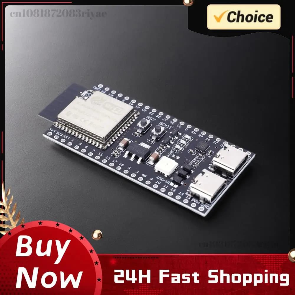 ESP32-S3 N16R8 N8R2 Development Card with Double Type-C Door, WiFi Expansion Card, 2.4G WiFi Module for Arduino