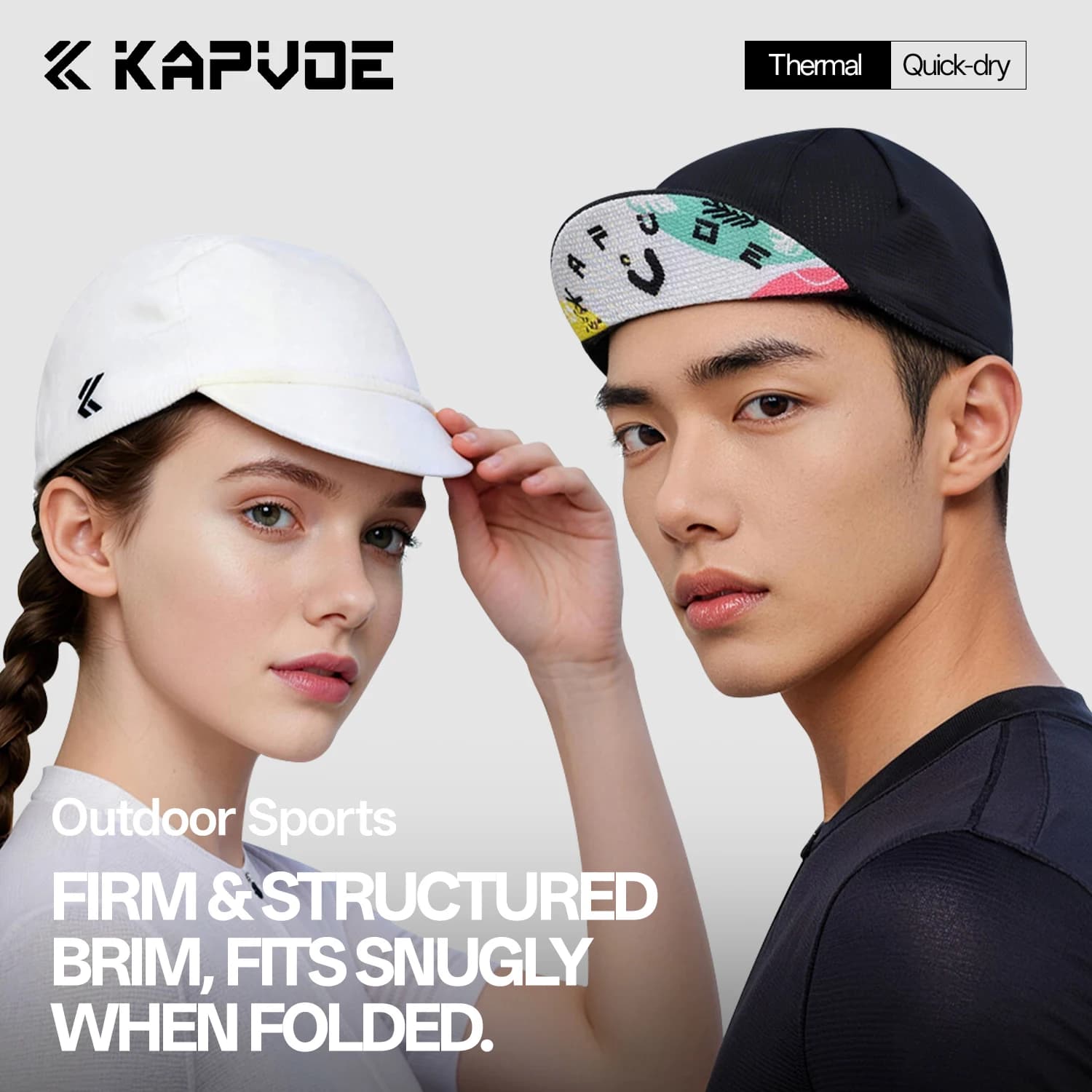 Cappellino da ciclismo Kapvoe da uomo con visiera, protezione solare, traspirante, ad asciugatura rapida, sottocasco estivo per sport, copricapo da bici MTB da donna