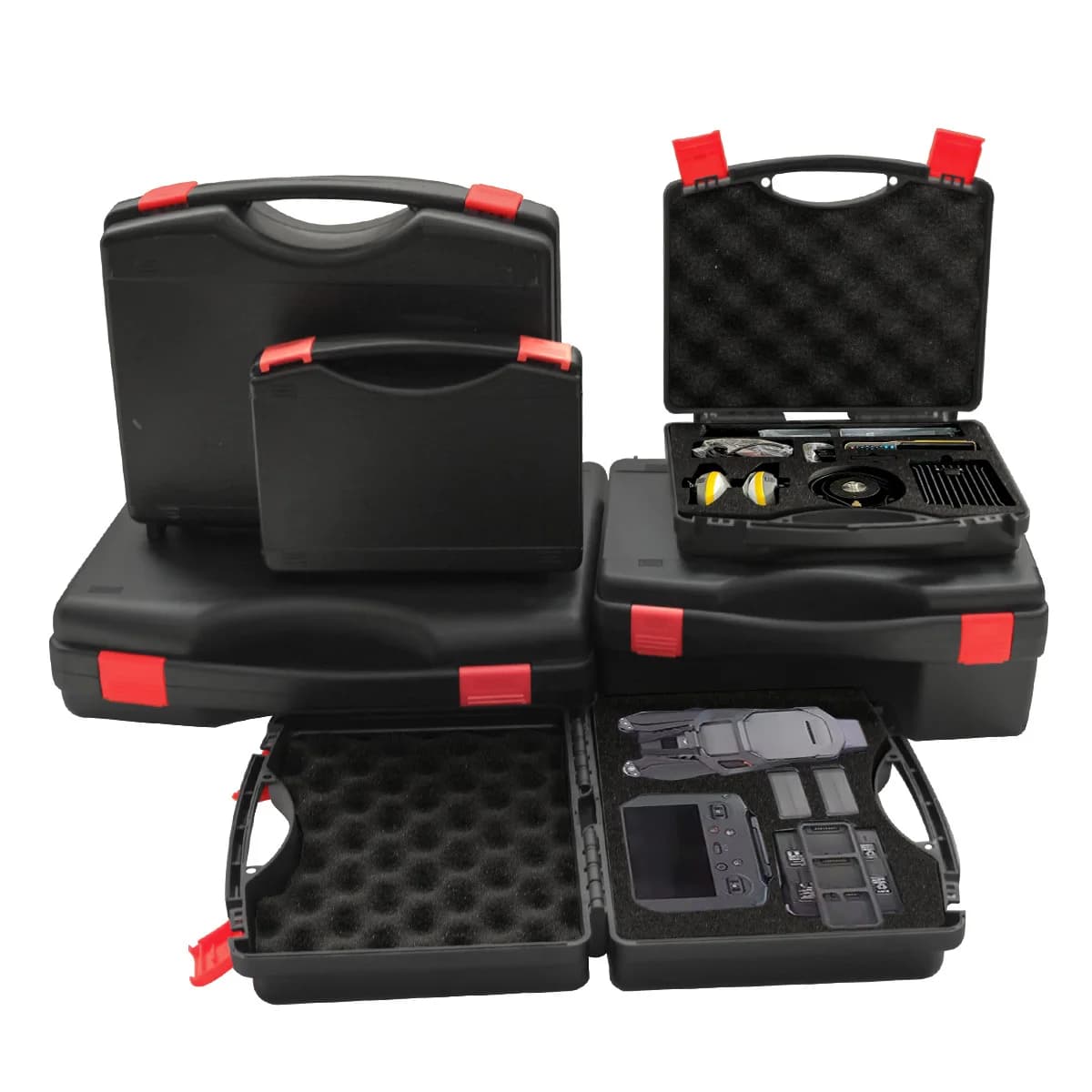 Scatola di immagazzinaggio leggera per valigia da 1 pezzo con custodia per attrezzi in plastica portatile in spugna Custodia per strumenti per apparecchiature elettroniche per notebook di sicurezza