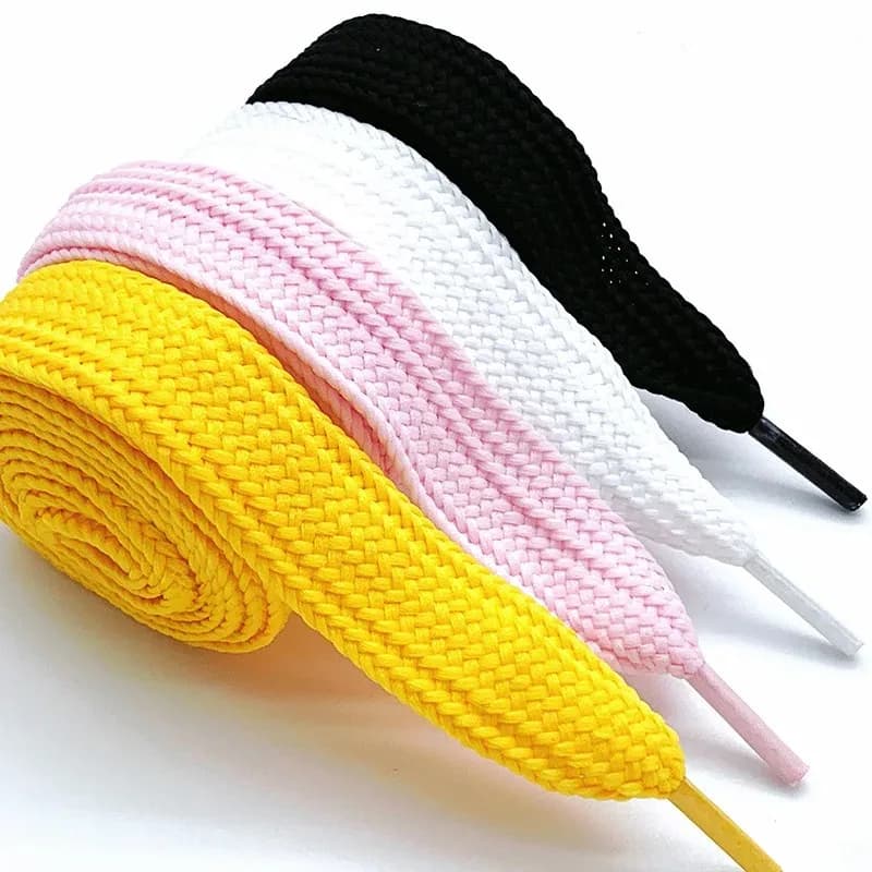 New fashionable laces 2cm men's and women's sneakers low shoes casual lace length 100/120/140/160cm shoe laces 18 colors