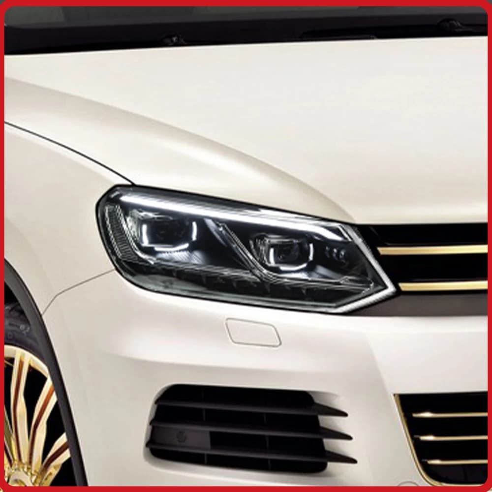 Fari anteriori per VW Touareg 7P 2011-2015, aggiornamento con lenti LED, animazione di avvio e indicatori di direzione a scorrimento, Plug and Play