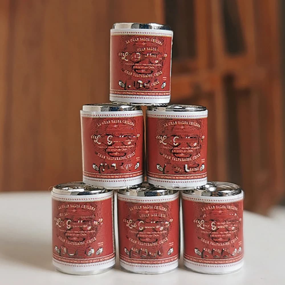 6 pezzi 1/12 accessori per casa delle bambole mini condimento in scatola modello in miniatura ketchup salsa di peperoncino decorazione della casa delle bambole ob11 bjd