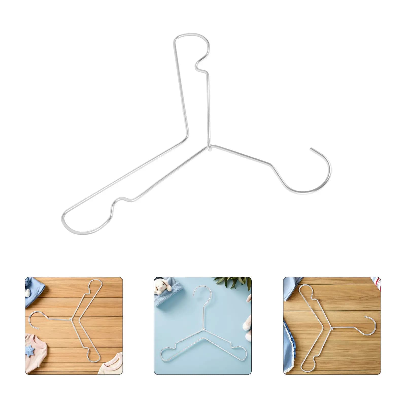 6Pcs Clothes Drying Rack Aluminum Alloy Hangers 13 Inch Smooth Non-Slip Closet Nursery Wardrobe Hangers