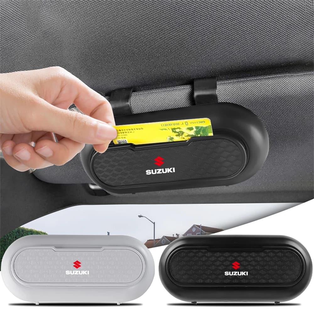 ABS Auto Occhiali Da Sole Organizzatore Scatola Porta Occhiali Occhiali Clip di Stoccaggio Per Suzuki Grand Swift Jimny Vitara Baleno SX4 Ignis Alto